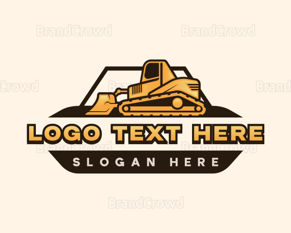 Construction Machine Loader Logo