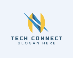 Tech Startup Letter N Business Logo