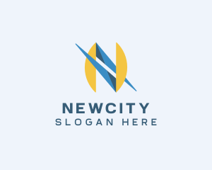 Tech Startup Letter N Business logo design