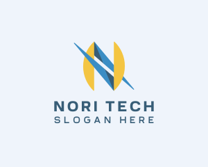 Tech Startup Letter N Business logo design