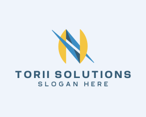 Tech Startup Letter N Business logo design