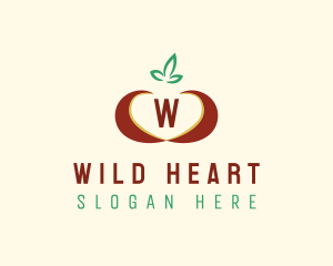 Fruit Apple Heart logo design