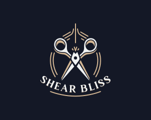 Scissors Barber Salon  logo design