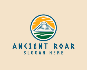 Ancient Mayan Pyramid logo design