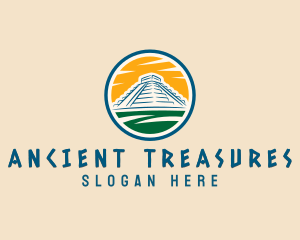 Ancient Mayan Pyramid logo design