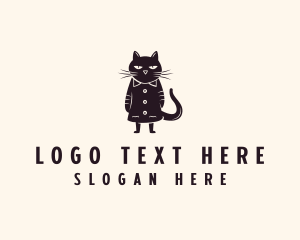 Kitten - Pet Cat Cartoon logo design