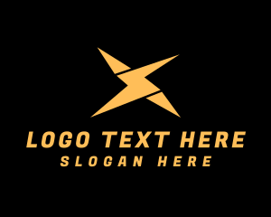 Charging - Power Electricity Letter X logo design