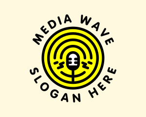 Broadcast - Podcast Radio Mic Broadcast logo design