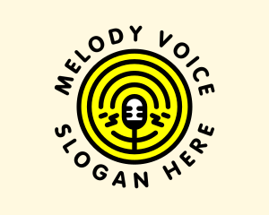 Singer - Podcast Radio Mic Broadcast logo design