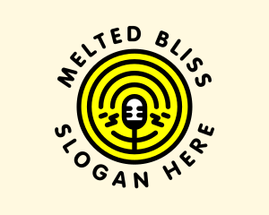 Podcast Radio Mic Broadcast  logo design