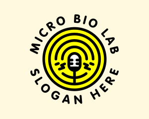 Podcast Radio Mic Broadcast  logo design