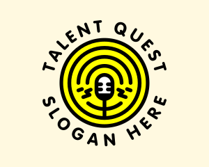 Interview - Podcast Radio Mic Broadcast logo design