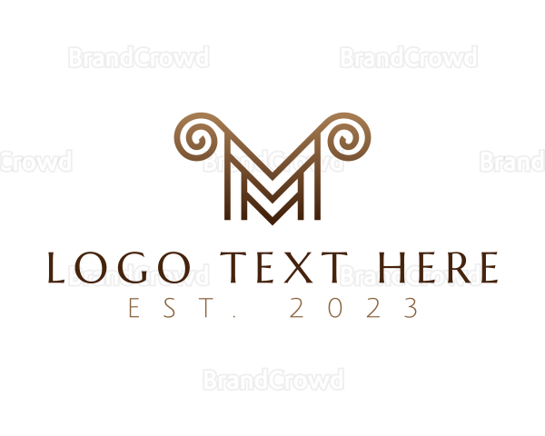 Luxury Horn Letter M Logo