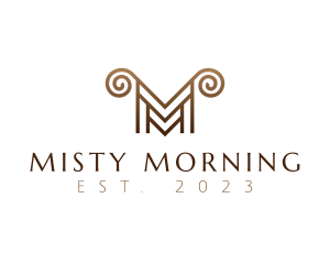 Luxury Horn Letter M logo design