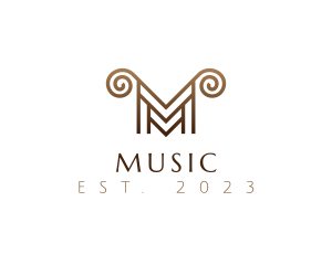 Fancy - Luxury Horn Letter M logo design