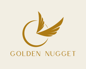 Golden Clock Wings  logo design