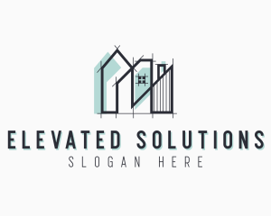 High Rise Building Architecture logo design