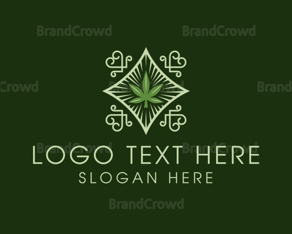Ornament Weed Marijuana Logo