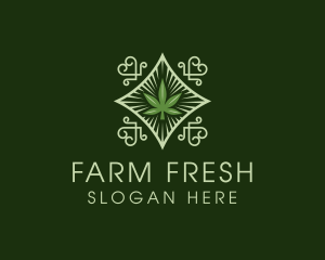 Ornament Weed Marijuana logo design