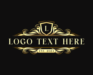 Premium - Decorative Floral Crest logo design