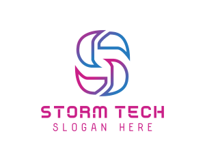 Creative Tech Letter S logo design