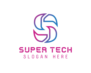 Creative Tech Letter S logo design