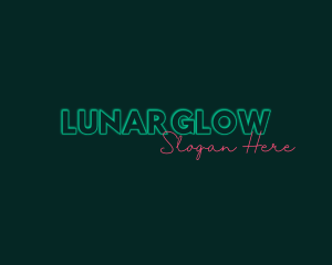 Neon Glow Signature logo design