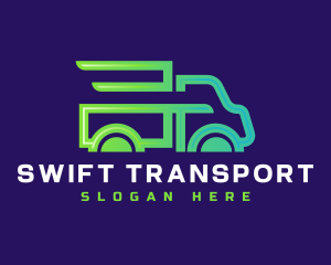 Truck Delivery Logistics logo design