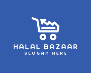 Shopping Sales Arrow logo design