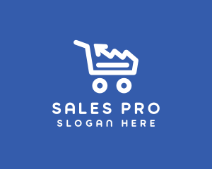 Shopping Sales Arrow logo design