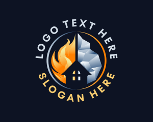 Fire - House Air Temperature logo design