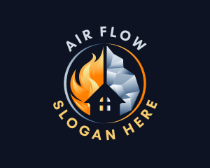 House Air Temperature logo design