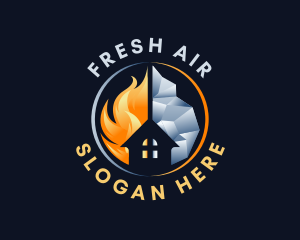 House Air Temperature logo design