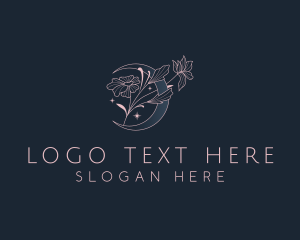 Decor - Floral Moon Cosmetics logo design