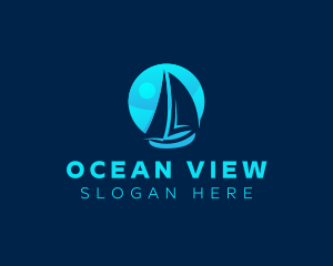 Sea Sail Boat logo design