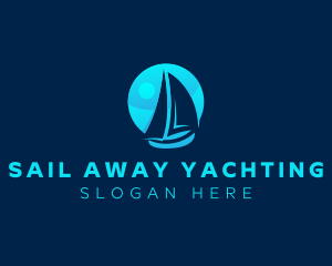 Sea Sail Boat logo design