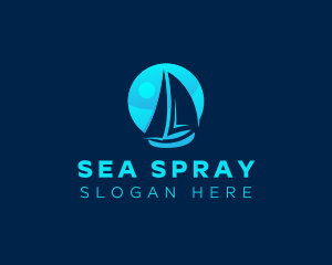 Sea Sail Boat logo design