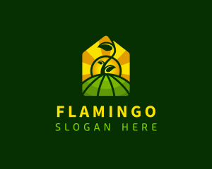Planting - Sunny Farm Field logo design