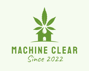 Herbal Medicine - Marijuana House Oil logo design