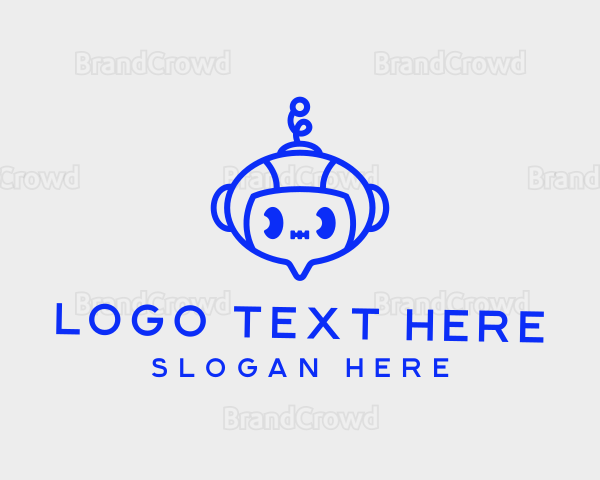 Communication Robot Android Logo