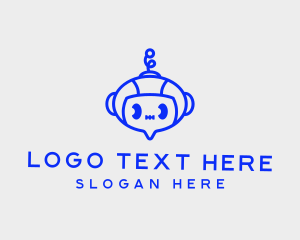 Cute - Communication Robot Android logo design