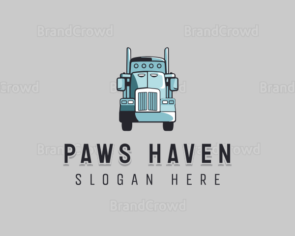 Trailer Truck Delivery Vehicle Logo