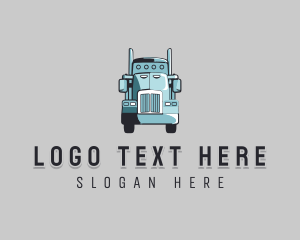 Truck - Trailer Truck Delivery Vehicle logo design