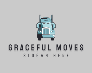 Trailer Truck Delivery Vehicle logo design