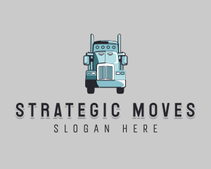 Trailer Truck Delivery Vehicle logo design