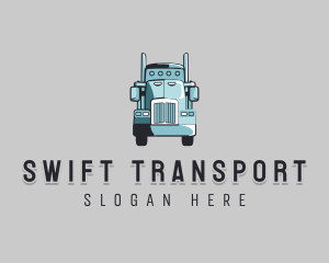 Trailer Truck Delivery Vehicle logo design