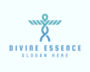 Sacred - Gradient Abstract Human Letter T logo design