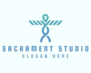 Sacrament - Gradient Abstract Human Letter T logo design