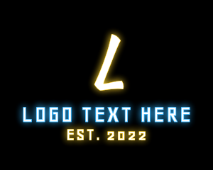 Futuristic - Neon Cyber Technology logo design