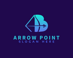 Archer - Archer Bow Arrow Letter B logo design